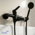 Смеситель для ванны с коротким изливом Ceruttispa ОВИДИО VMB (OVIDIO VMB) из нержавеющей стали, цвет черный матовый