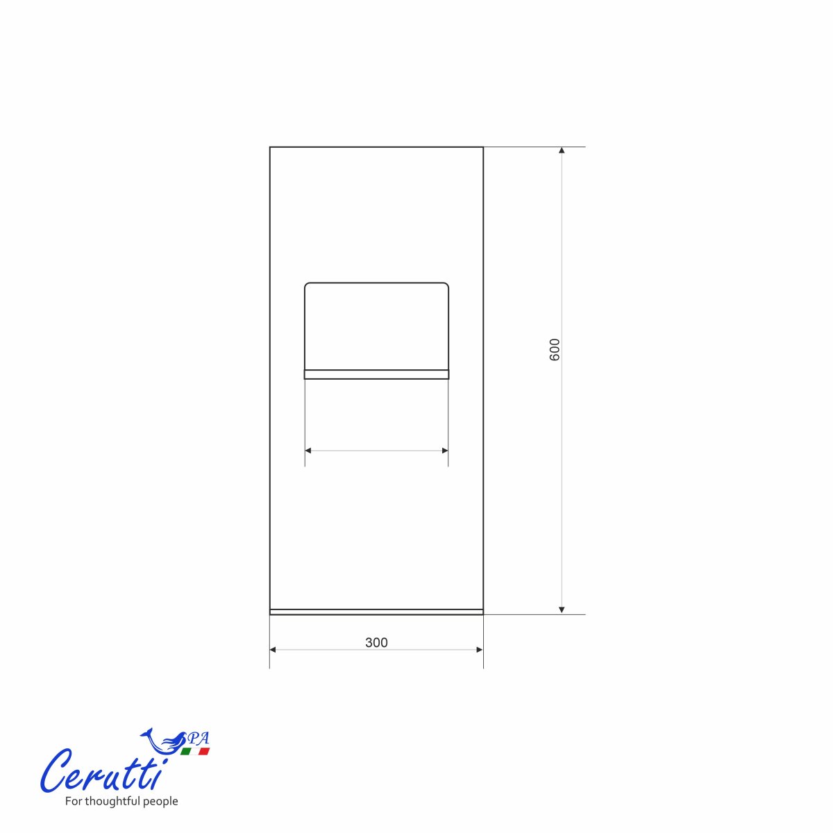 Полка навесная для ограждений Ceruttispa  АЛЕССА B (ALLESA B) черная