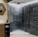 Душевое ограждение CeruttiSPA ЧИКА (Chika) ZP101T, 100х100 см, без поддона