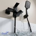 Смеситель для ванны с коротким изливом Ceruttispa КЛЕЛИЯ VMB (CLELIA VMB) из нержавеющей стали, цвет матовый черный