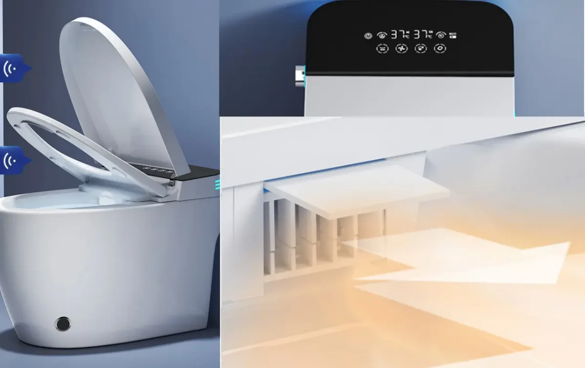 Умный унитаз-биде импульсный Ceruttispa EZIO Smart  безободковый, электронный, с дистанционным управлением