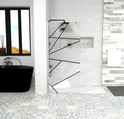 Душевое ограждение Ceruttispa PICK T90 (90x190), стекло 8 мм, матовое с прозрачным