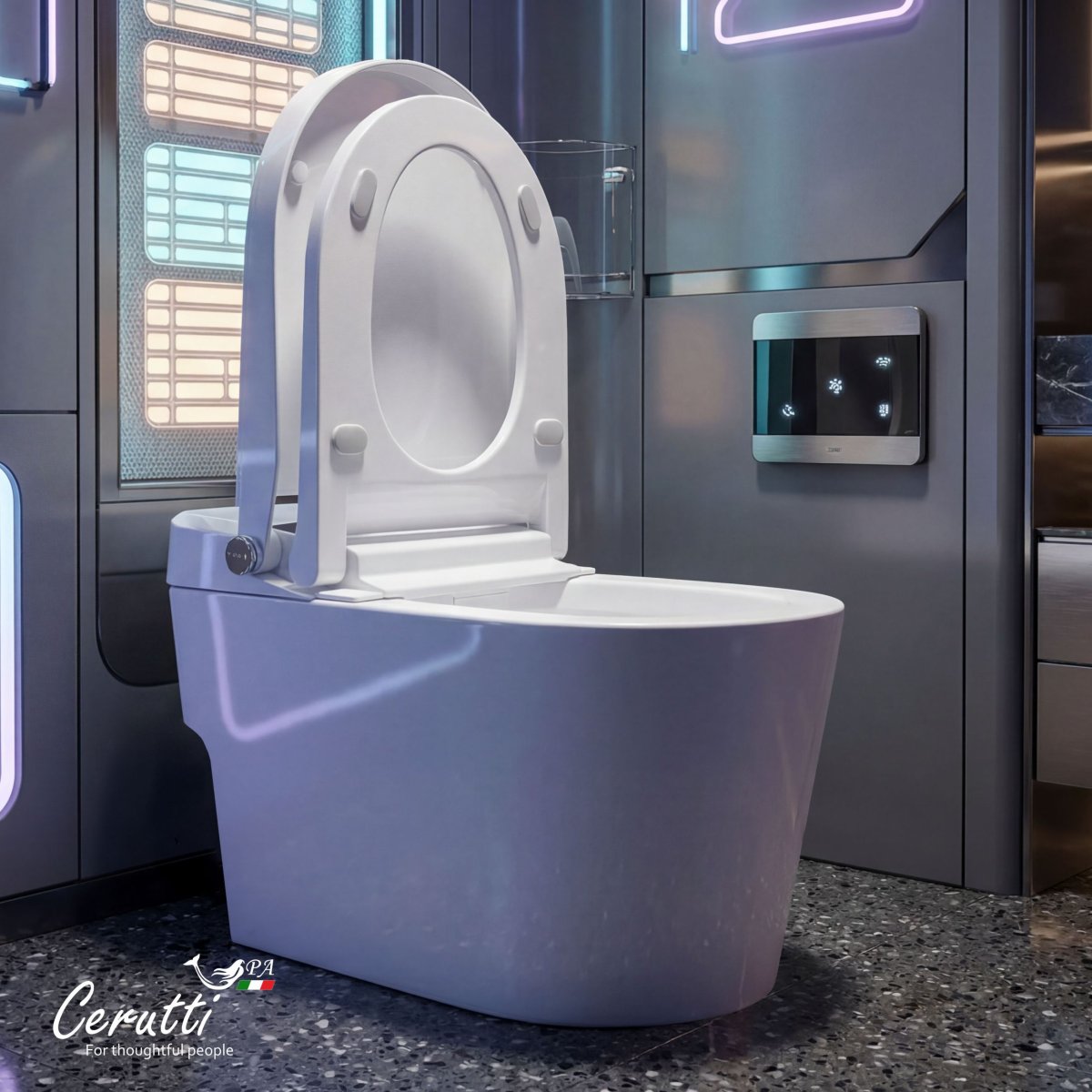 Умный унитаз-биде импульсный Ceruttispa АФРА (AFRA) Smart CT12152 безободковый, электронный, с дистанционным управлением