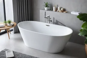 Отдельностоящая акриловая ванна Cerutti SPA dIseo white 7390 без гидромассажа