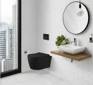 Унитаз подвесной Cerutti SPA SELLA Aria MBF безободковый, черный матовый