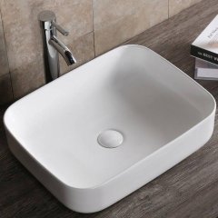 Раковина накладная Ceruttispa CR0084 прямоугольная, белая, 50х40х13,5 см