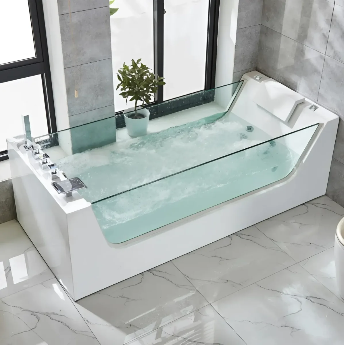 Гидромассажная ванна CeruttiSPA C-453A (180х80см) с  аэромассажем и цветной подсветкой