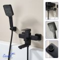 Смеситель для ванны с коротким изливом Ceruttispa КЛЕЛИЯ VMB (CLELIA VMB) из нержавеющей стали, цвет матовый черный