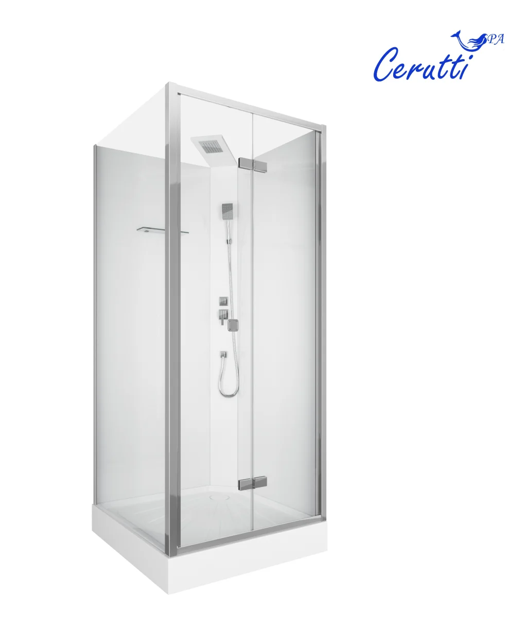 Душевая кабина Ceruttispa Bella 90T тропический душ, угловая, без крыши