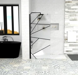 Душевое ограждение Ceruttispa PICK T90B (90x190), стекло 8 мм, матовое с прозрачным