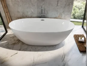 Отдельностоящая акриловая ванна Cerutti SPA GRETA170 без гидромассажа