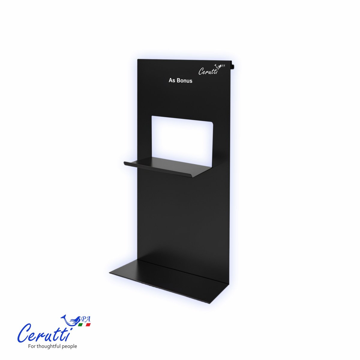 Полка навесная для ограждений Ceruttispa  АЛЕССА B (ALLESA B) черная