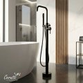 Ceruttispa АФРА (AFRA) B Напольный смеситель для отдельностоящей ванны, цвет черный матовый