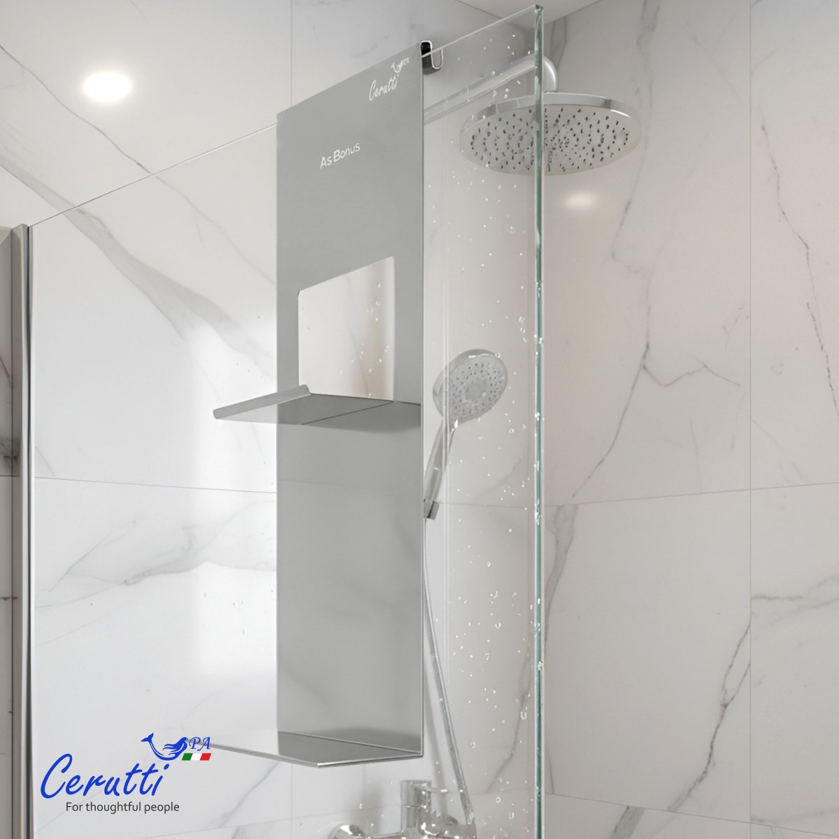 Полка навесная для ограждений Ceruttispa АЛЕССА (ALLESA) хром