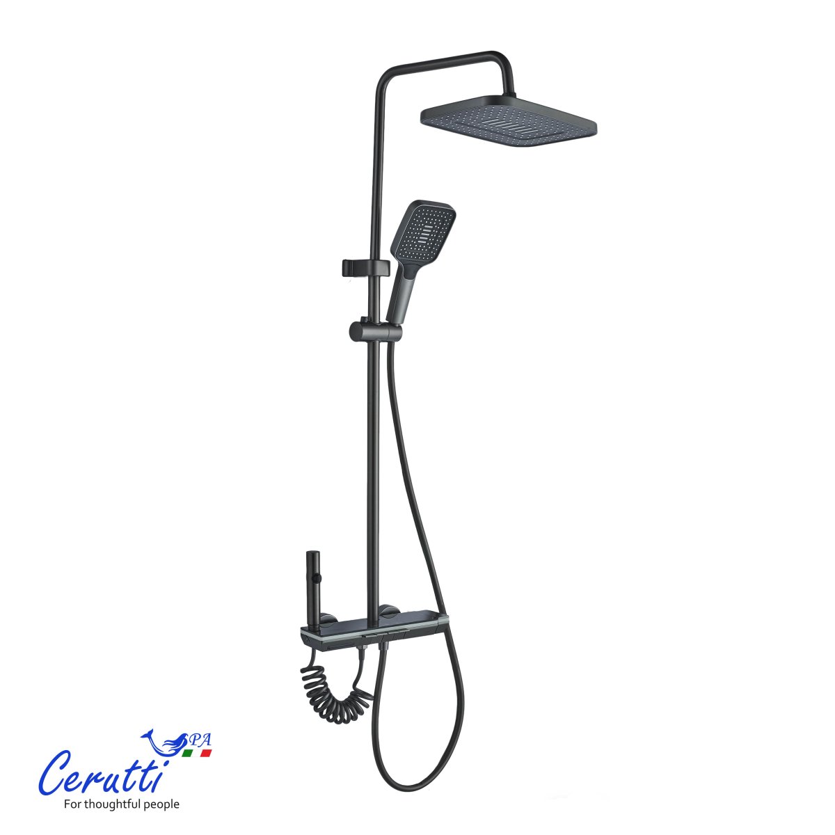 Душевая стойка Ceruttispa ДЕЦИО (DECIO) цвет графит, 11359
