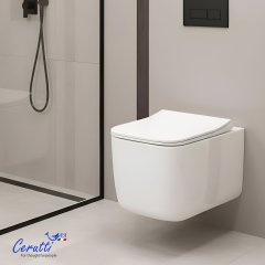 Унитаз подвесной CeruttiSPA TACITO Aria Tornado CT12033 безободковый (525х360х320)