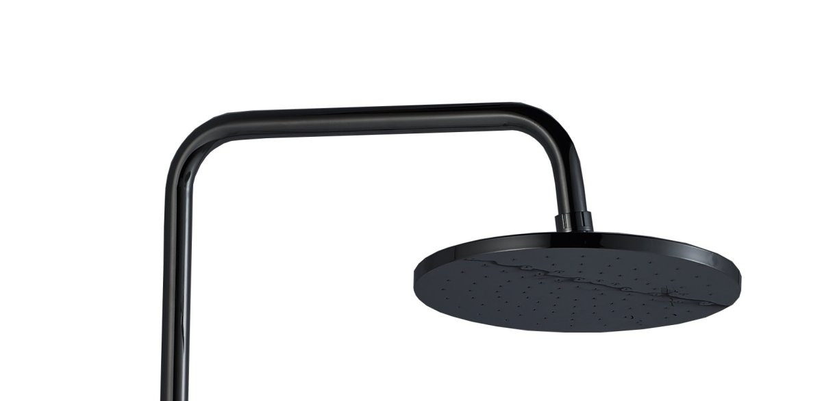 Душевая стойка Cerutti SPA OGLIO B TS черная с термостатом BM9649, цвет черный