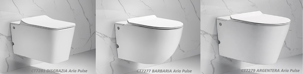 Унитаз подвесной импульсный CeruttiSPA Barbaria Aria Pulse безободковый, 58,5х36х33 см