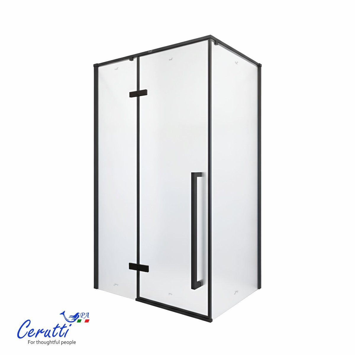 Душевое ограждение Cerutti SPA C1AF L, 120x90x195 см, без поддона, матовое стекло 8 мм