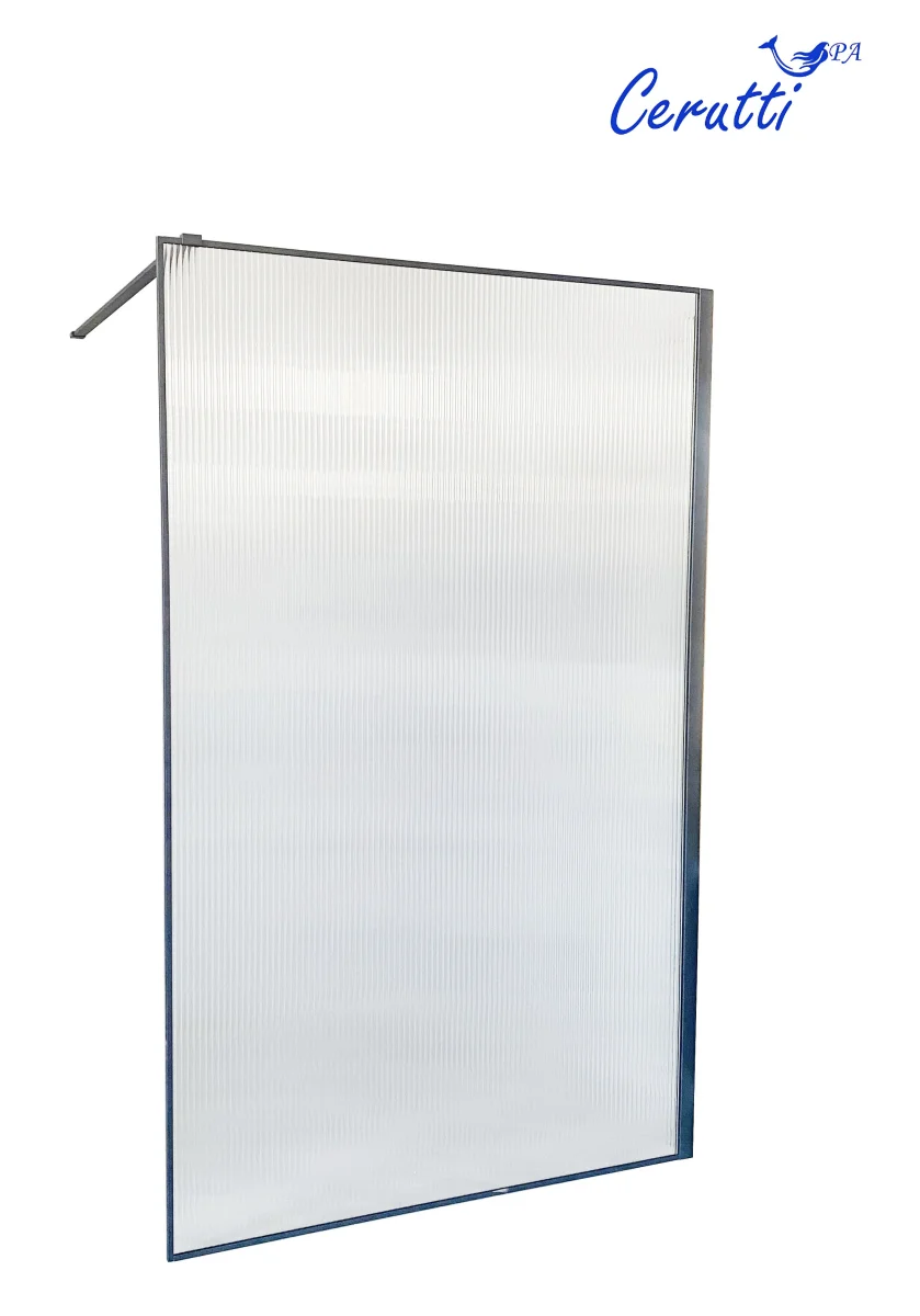 Душевое ограждение Ceruttispa STRIP T90 (90x190), стекло 6 мм, волна