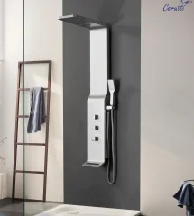 Душевая панель Cerutti SPA SELLA S CT8990, без гидромассажа, цвет серебро, 135х35 см