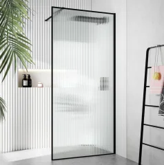 Душевое ограждение Ceruttispa STRIP T90 (90x190), стекло 6 мм, волна