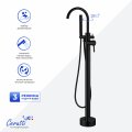 Ceruttispa ТОБИЯ B (TOBIA B) Напольный смеситель для отдельностоящей ванны, черный