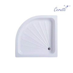 Душевой поддон полукруглый CeruttiSPA R100 белый 100х100х12 см
