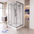 Душевая кабина Cerutti SPA Ceruttispa АМИ (AMI) Quadro GG (90х90х215), тропический душ, угловая, с крышей