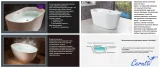 Отдельностоящая акриловая ванна Cerutti SPA Resia 150 без гидромассажа