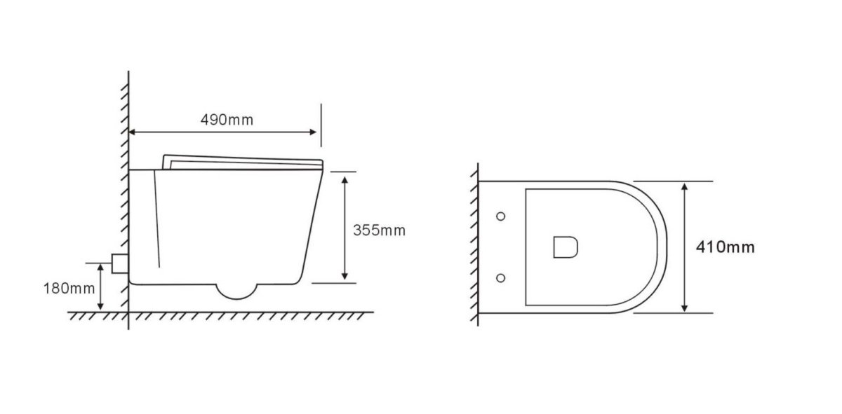 Унитаз подвесной CeruttiSPA SANTA Aria CT9666 (485х410х355) безободковый