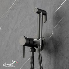 Гигиенический душ Ceruttispa БРАЙС SHGR (BRAIES SHGR) из латуни, серый, шланг 120 см