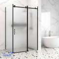 Душевое ограждение CeruttiSPA ЧЕЗАС (CEZA’S) 120BF R (120x90x195), матовое стекло, черный профиль, без поддона