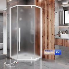 Душевое ограждение Cerutti SPA C3AWF R, 90x90 см, без поддона, матовое стекло 5 мм