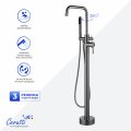 Ceruttispa АФРА (AFRA) GG Напольный смеситель для отдельностоящей ванны, цвет графит