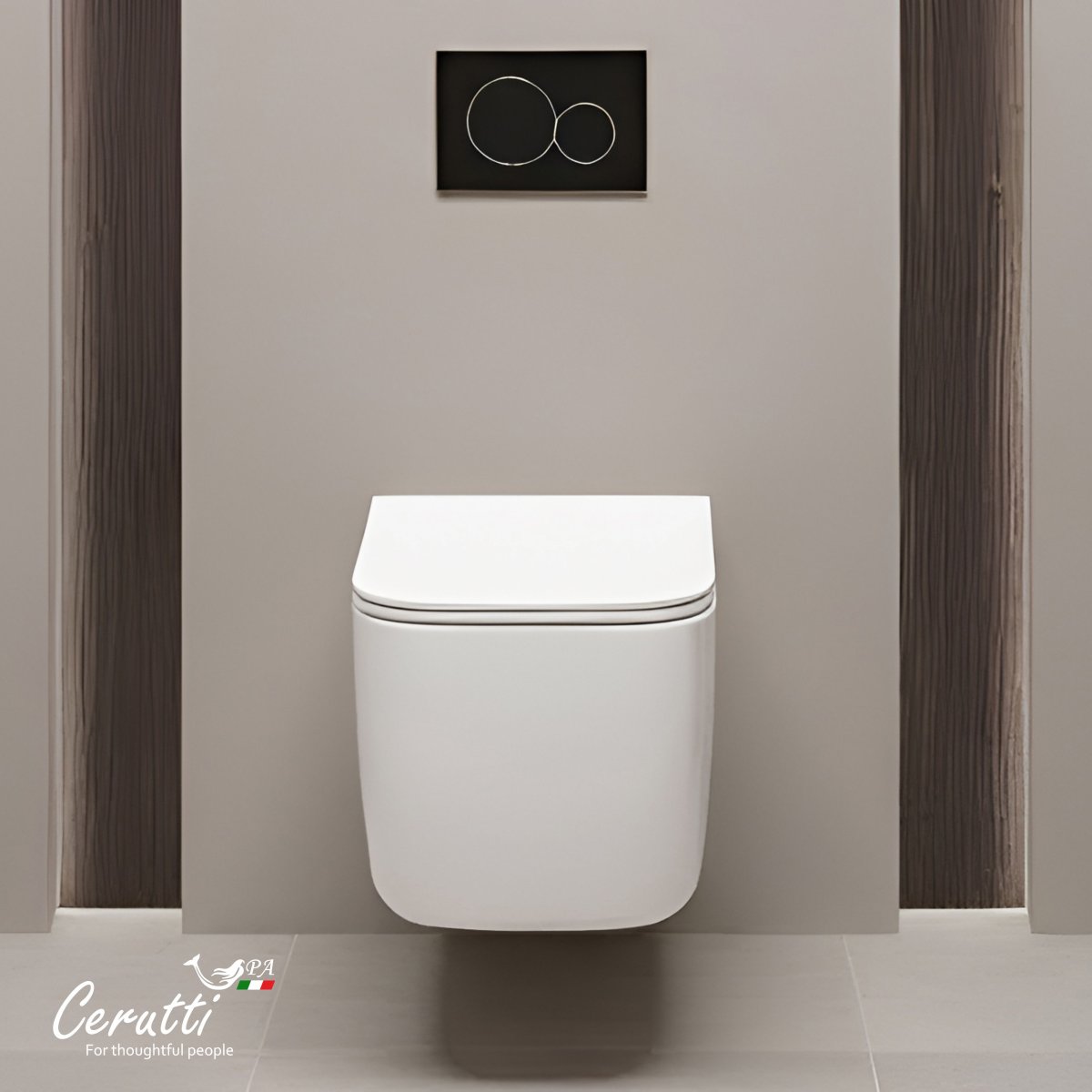 Унитаз подвесной CeruttiSPA ТАЦИТО (TACITO) Aria Tornado CT12033 безободковый (525х360х320)