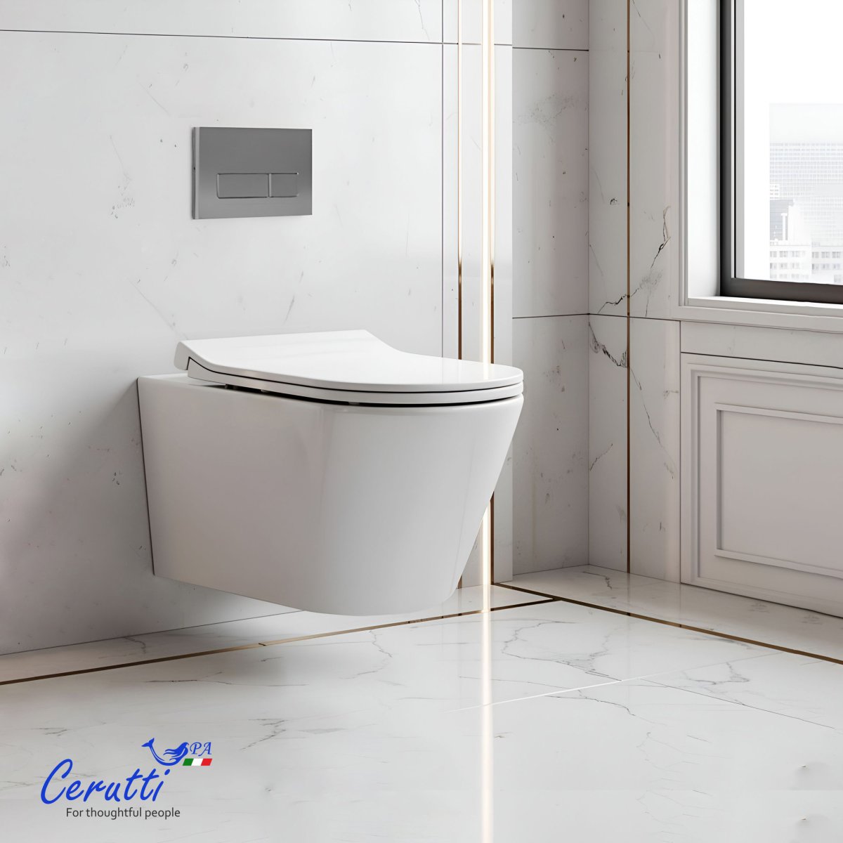 Подвесной унитаз Cerutti SPA IRENEO Aria Tornado CT12148 безободковый