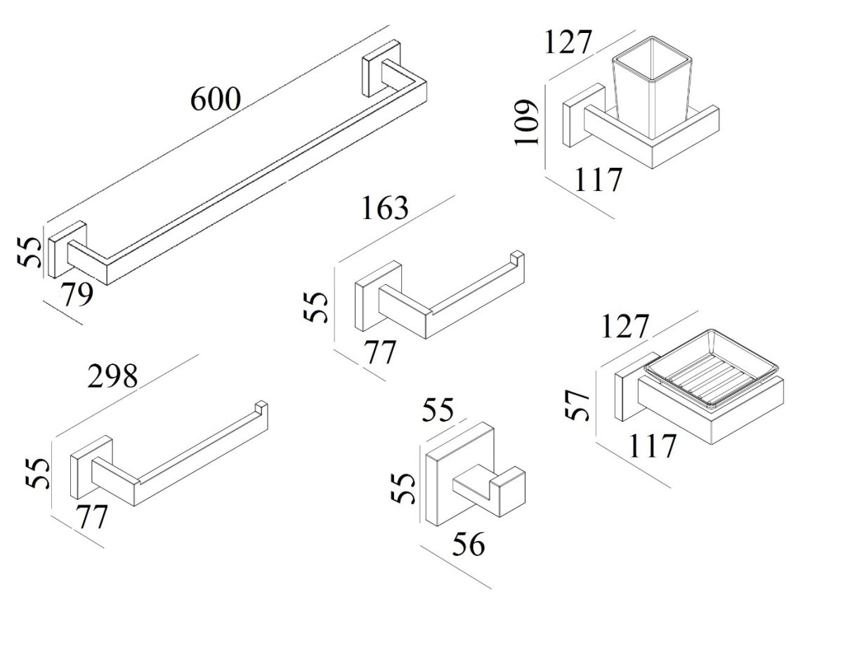 Набор аксессуаров для ванной BOCH MANN CR-F25