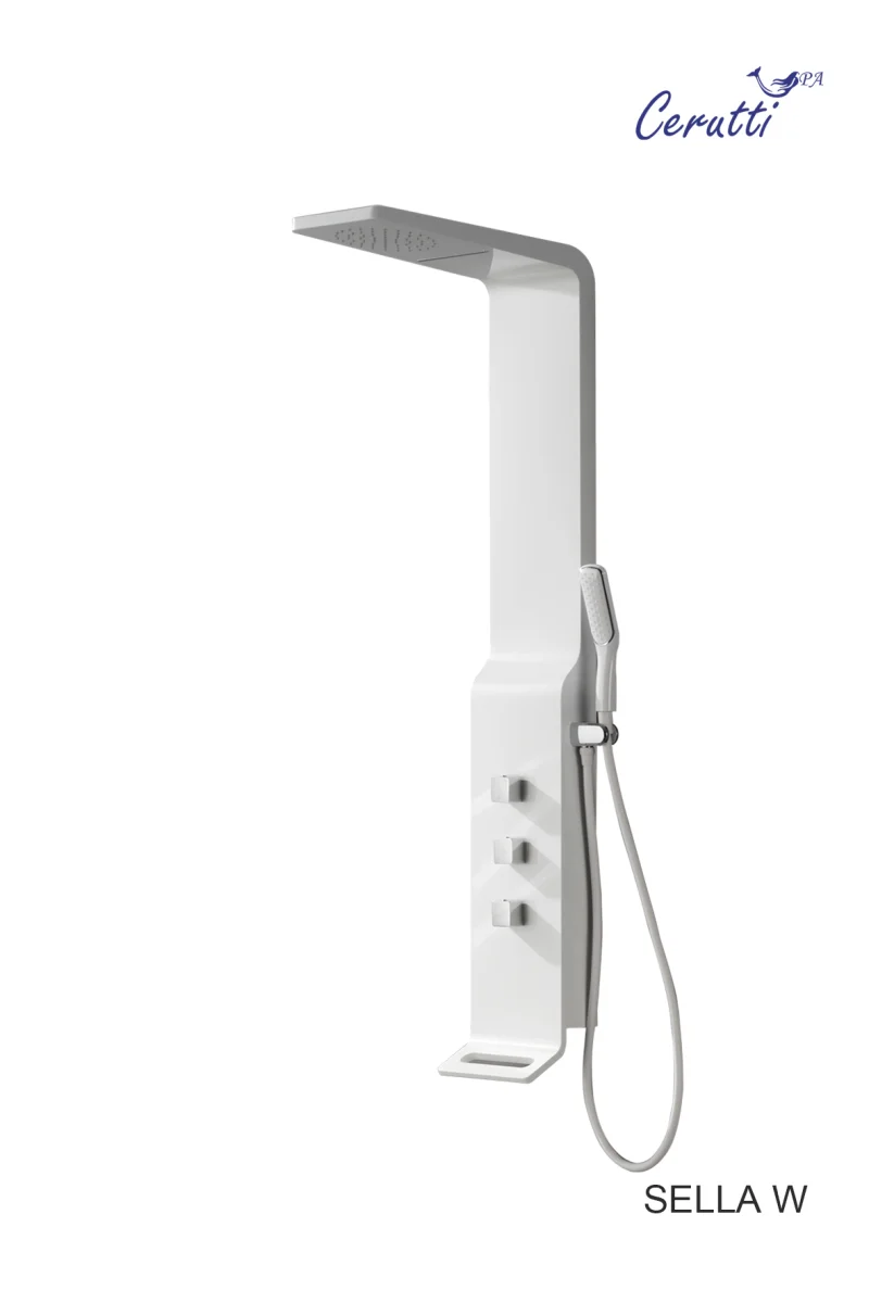 Душевая панель Cerutti SPA SELLA W CT8988, без гидромассажа, цвет белый, 135х35 см