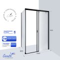 Душевое ограждение Cerutti SPA МАРБЕЛЛА (MARBELLA) 120BF R, 80х120 см, в правый угол, матовое стекло, черный профиль, без поддона