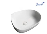 Раковина накладная Ceruttispa CR0044 асимметричная, белая 55х42х14 см