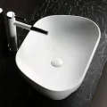 Раковина накладная Ceruttispa CR0023 трапеция, белая, 57х39х15 см