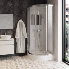 Душевая кабина Ceruttispa Viva101, тропический душ, закрытая, 100х100х215