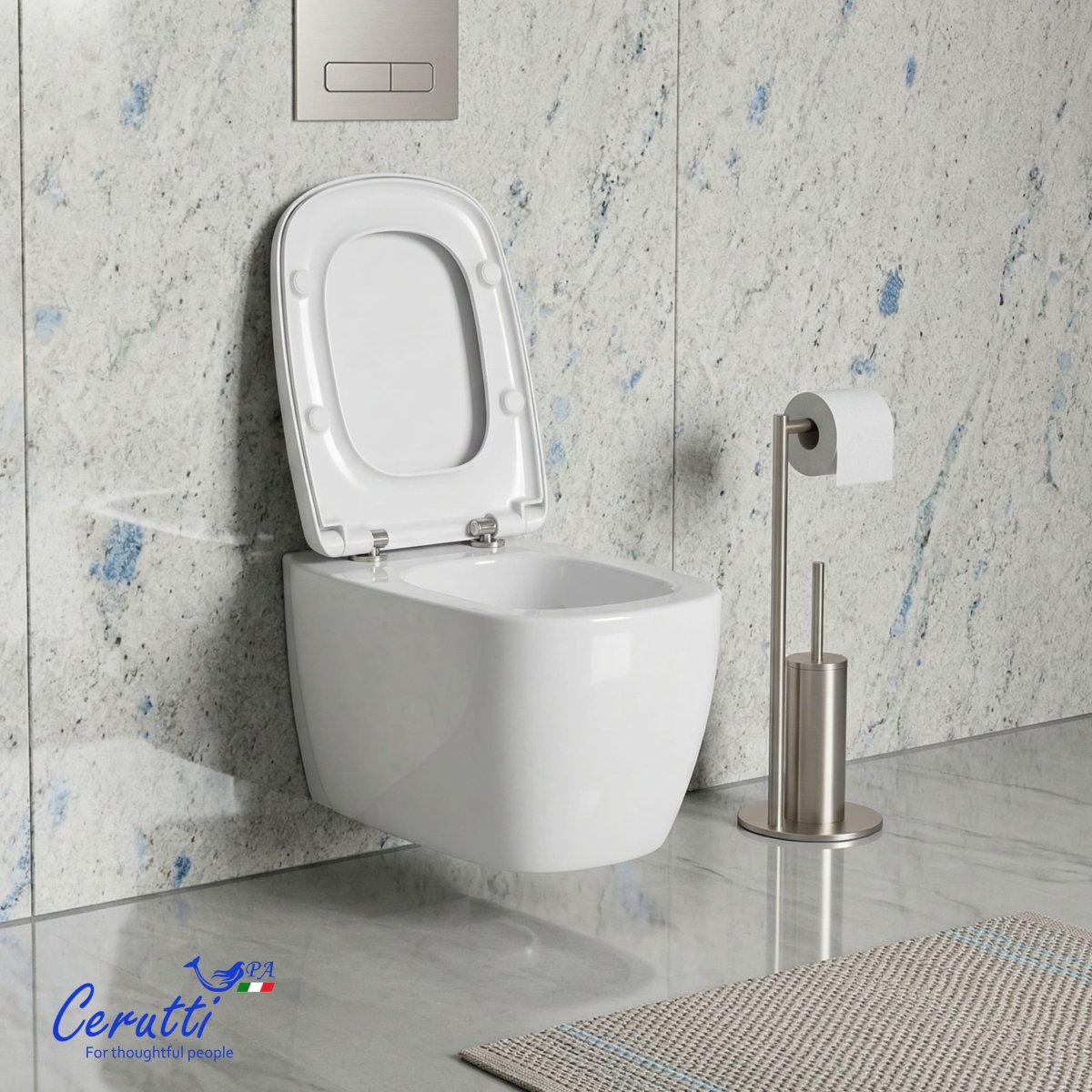 Унитаз подвесной Cerutti SPA РОМИНА (ROMINA) Aria Tornado CT10613 безободковый