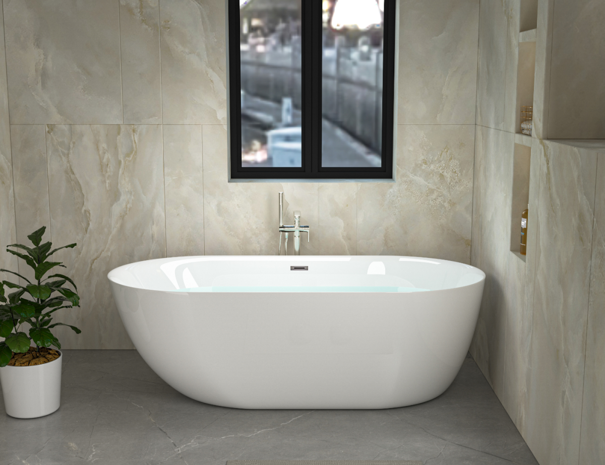 Отдельностоящая акриловая ванна Cerutti Spa COMO 150 без гидромассажа