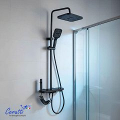 Душевая стойка Ceruttispa LORETO цвет графит, 11412
