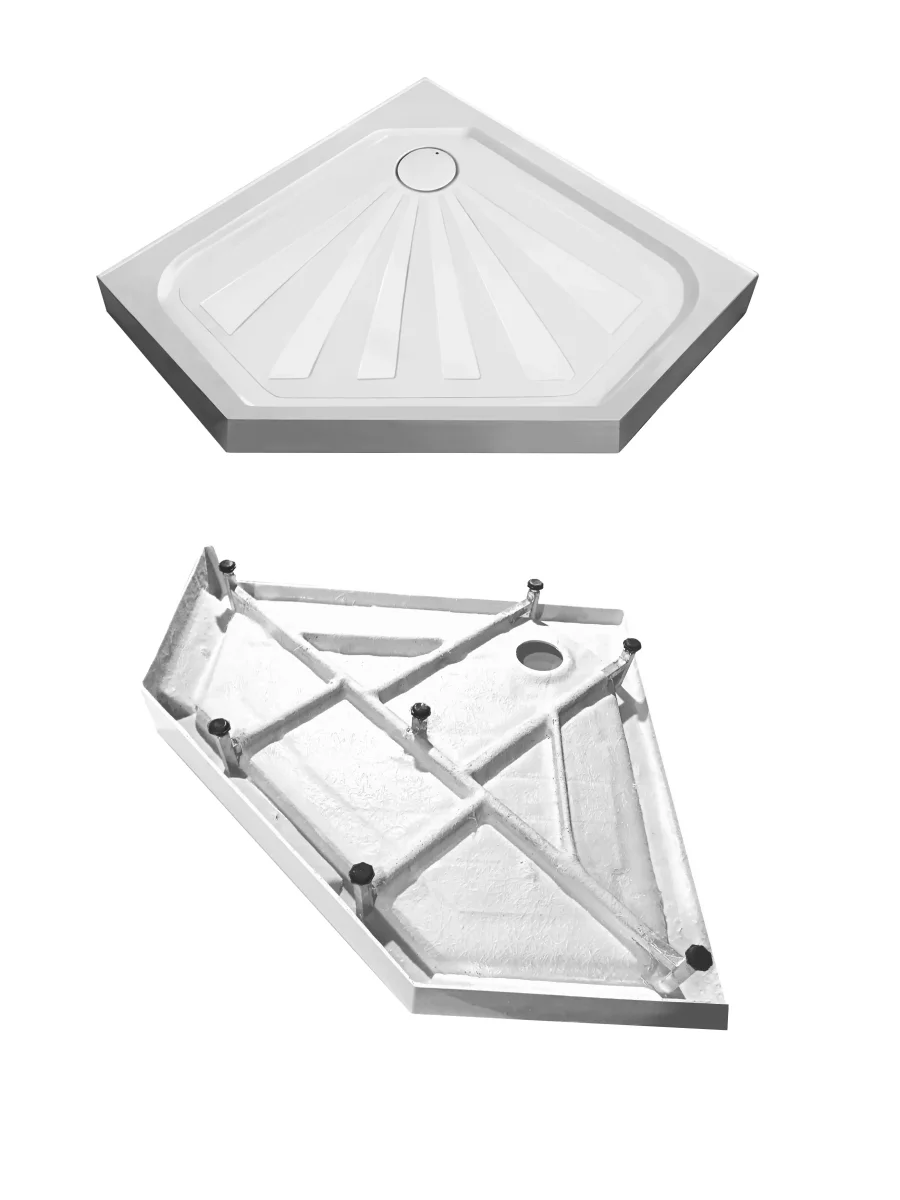Душевой поддон пентагональный CeruttiSPA P91 белый 90х90х12 см