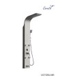 Душевая панель Ceruttispa VICTORIA BR с гидромассажем, цвет матовая нержавеющая сталь, 150х22 см