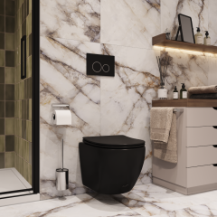 Унитаз подвесной Cerutti SPA TICINO Aria MB CT8918 черный матовый безободковый