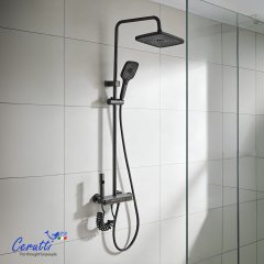 Душевая стойка Ceruttispa LEANDRO цвет графит, 11410